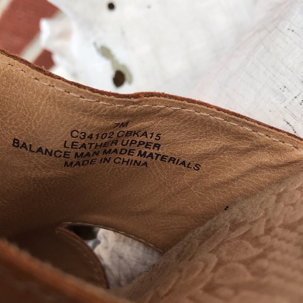 b.o.c. Tan Leather Open-Toe Wedge Mules - Picture 13 of 16